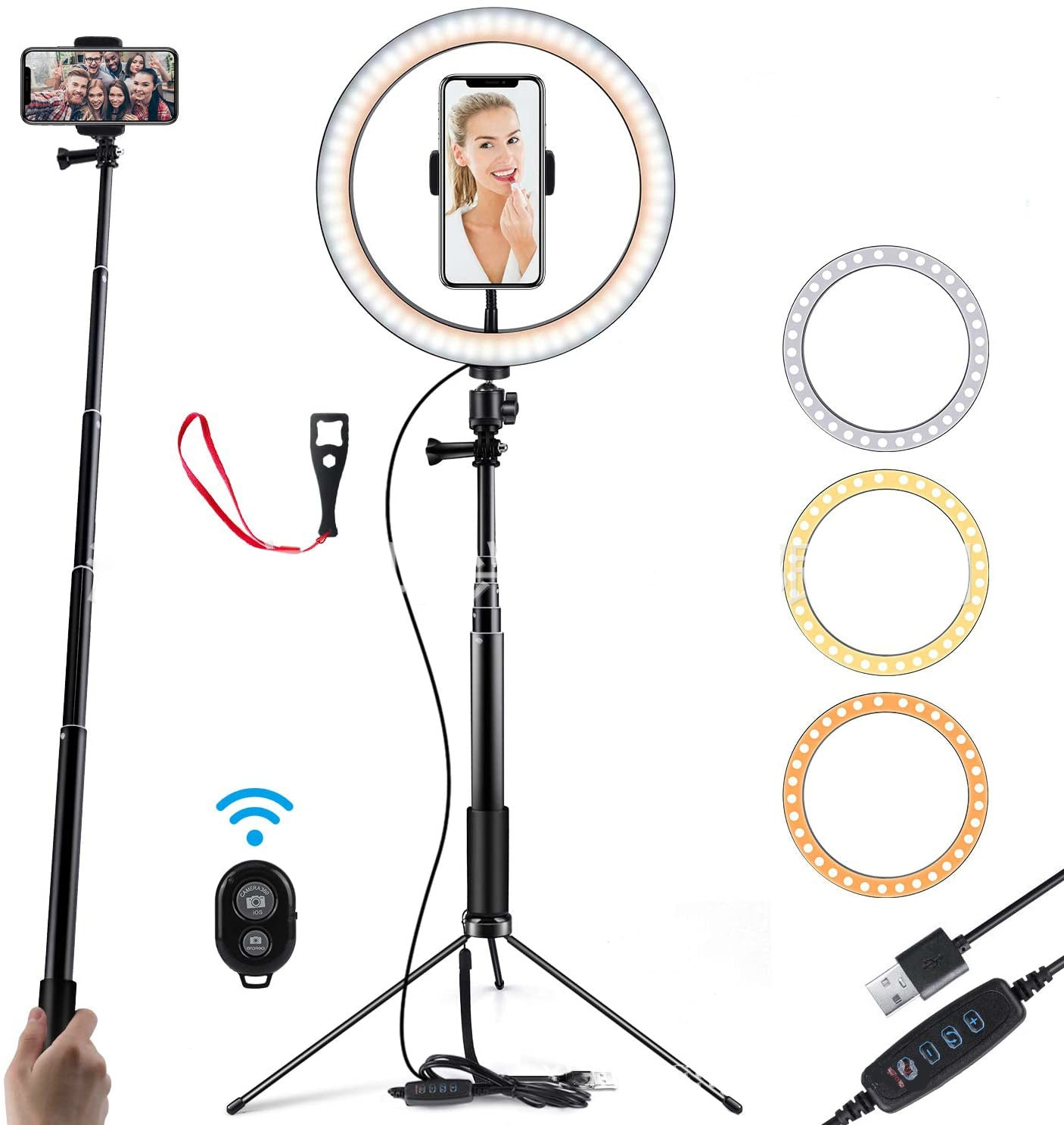 10 LED Ring Light Lamp With Tripod Stand
