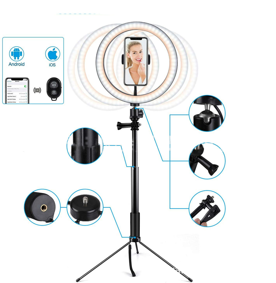 10 LED Ring Light Lamp With Tripod Stand